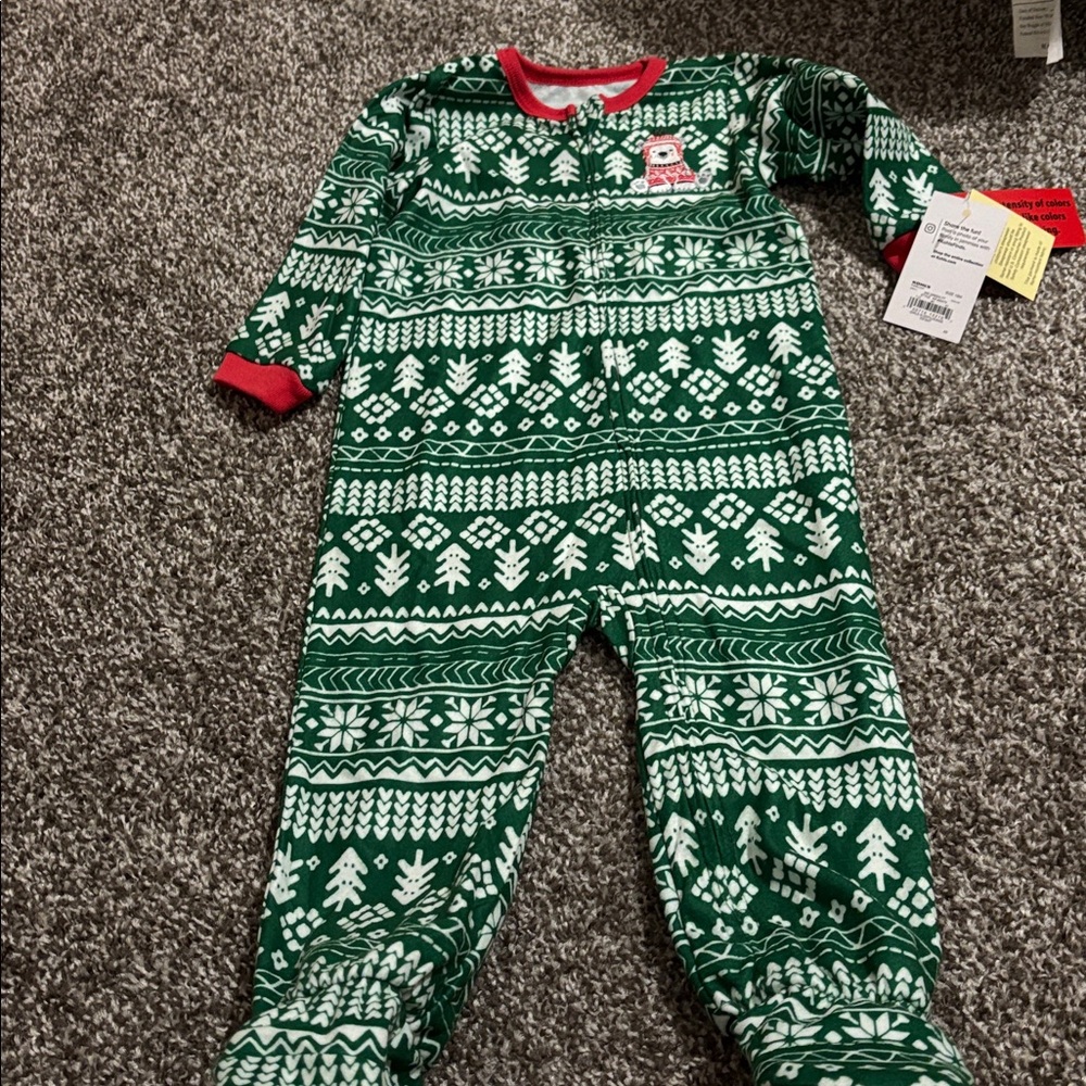 Fleece footie pajama SET - Picture 4 of 10